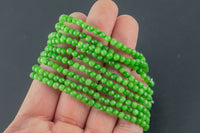 Emerald Jade Round Size 4mm and 6mm Handmade In USA- approx. 7" Bracelet Crystal Bracelet