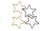 Star Gold Plated and Gunmetal Plated -High Quality-Perfect for Earrings- Nice and Light- 2 pieces