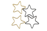 Star Gold Plated and Gunmetal Plated -High Quality-Perfect for Earrings- Nice and Light- 2 pieces