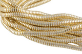 X Light Gold Pyrite- Barrel Heishi- Hematite Strands- Light Gold- 4mm and 6mm