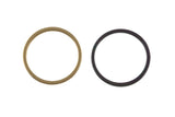 Circle Ring Plated and Gunmetal Plated -High Quality-Perfect for Earrings- Nice and Light- 2 pieces