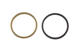 Circle Ring Plated and Gunmetal Plated -High Quality-Perfect for Earrings- Nice and Light- 2 pieces