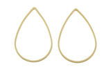 Teardrop Gold Plated and Gunmetal Plated -High Quality-Perfect for Earrings- Nice and Light- 2 pieces-18x25mm