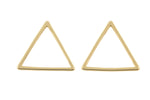 Triangle Gold Plated and Gunmetal Plated -High Quality-Perfect for Earrings- Nice and Light- 2 pieces-18x25mm