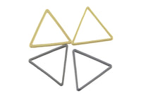 Triangle Gold Plated and Gunmetal Plated -High Quality-Perfect for Earrings- Nice and Light 15mm