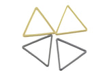 Triangle Gold Plated and Gunmetal Plated -High Quality-Perfect for Earrings- Nice and Light 15mm