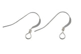 Sterling Silver Fish Hook Earring Finding - Stamped 925 Silver Simple Perfect Sized Earring Wire Fishhook Ear Wire Fish Hook 14x18mm