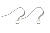 Sterling Silver Fish Hook Earring Finding - Stamped 925 Silver Simple Perfect Sized Earring Wire Fishhook Ear Wire Fish Hook 14x18mm
