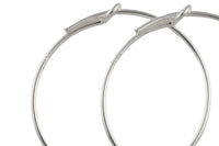 925 Sterling Silver Hoops- USA Product-20mm-30mm-45mm- 2 pieces per order- 1 pairs