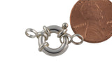 Sterling Silver Spring Ring w Figure 8 Ring- 12mmx3mm-, 925 Lobster Clasp- 1 set per order