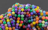 Multi Color JADE Smooth Round- 6mm 8mm 10mm 12mm-Full Strand 15.5 inch Strand AAA Quality