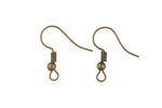 Earring Wire French Hook Earrings, Fish Hook- Antique brass- Basic Sizing