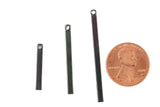 Long Square skinny bar- Charm Pendant- Gunmetal 2.5mm thick-40mm, 30mm, 20mm