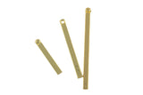 Skinny Square Bar Charm- Gold- 2.5 thick- 20mm, 30mm and 40mm