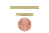 Bar Tag Connector- Gold- 4mm wide- 25mm and 40mm