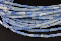 Blue Aventurine beads rectangular tube tubular beads 15.5" 4x13mm