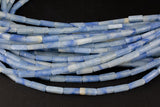 Blue Aventurine beads rectangular tube tubular beads 15.5" 4x13mm