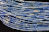 Blue Aventurine beads rectangular tube tubular beads 15.5" 4x13mm