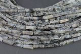 Larvikite marble labradorite beads rectangular tube tubular beads 15.5" 4x13mm