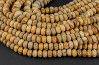 Natural Picture Jasper Faceted Roundel 4mm and 8mm- full 16 inch strand Gemstone Beads