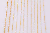 16" Dainty 14k Gold Necklace Satellite Chains for Layering - 16" with extender