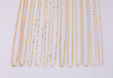 16" Dainty 14k Gold Necklace Satellite Chains for Layering - 16" with extender
