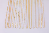 16" Dainty 14k Gold Necklace Satellite Chains for Layering - 16" with extender