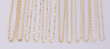 16" Dainty 14k Gold Necklace Satellite Chains for Layering - 16" with extender
