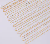 16" Dainty 14k Gold Necklace Satellite Chains for Layering - 16" with extender