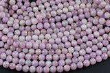 Natural Kunzite High Quality in Round, 6mm, 8mm, 10mm Smooth Gemstone Beads