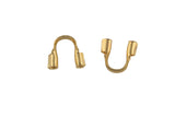 Wireguard Thimble Wire Guard Wire Saver Gold Plated Silver Plated 1mm Hole 5x5mm 40 pcs
