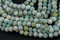 Natural Burmese Jade 6mm 8mm 10mm 12mm Matte Round Beads Real Genuine Jade Gemstone from Vietnam 15.5" Strand Gemstone Beads