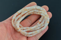 Natural Pale Aventurine- 2x4mm Heishi Stretchy Bracelet- 7 inches