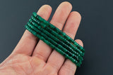 Green Quartz- 2x4mm Heishi Stretchy Bracelet- 7 inches