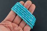 Larimar Quartz - 2x4mm Heishi Stretchy Bracelet- 7 inches