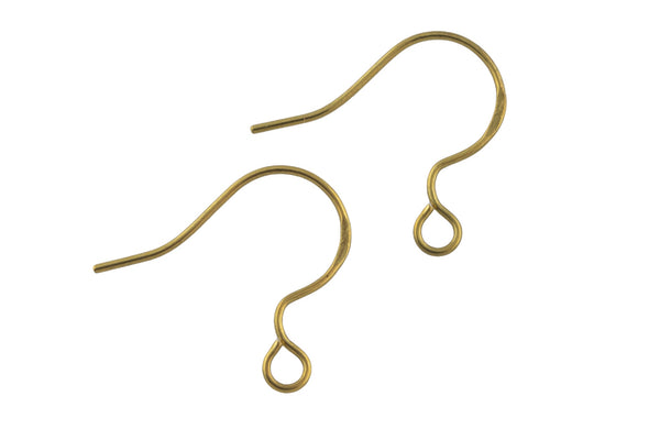 Brass ear hook-Earring copper accessories-Earring connector-Brass earring charms-Earring pendant-Brass -Ear wire shape earrings-18mm