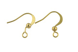 Brass ear hook-Earring copper accessories-Earring connector-Brass earring charms-Earring pendant-Brass -Ear wire shape earrings-20mm