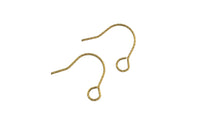 Brass ear hook-Earring copper accessories-Earring connector-Brass earring charms-Earring pendant-Brass -Ear wire shape earrings-12mm