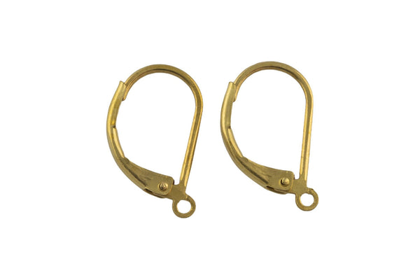Brass ear hook-Earring copper accessories-Earring connector-Brass earring charms-Earring pendant-Brass -Lever Back earrings-10x13mm
