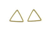 Brass earrings-Earring copper accessories-Earring connector-Brass earring charms-Earring pendant-Earring parts-Triangle shape earrings- Ring