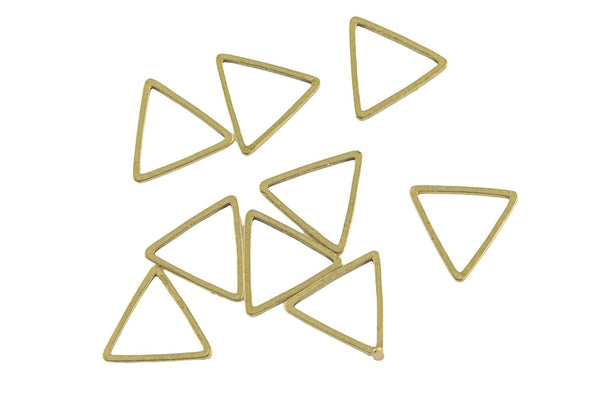 Brass earrings-Earring copper accessories-Earring connector-Brass earring charms-Earring pendant-Earring parts-Triangle shape earrings- Ring