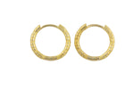 Circle Earring Round Circle Hoops- Solid Brass- 14mm- 1.3mm thick