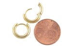 Circle Earring Round Circle Hoops- Solid Brass- 12mm- 2.5mm thick