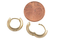 Circle Earring Round Circle Hoops- Solid Brass- 14mm and 16mm- 5mm thick