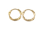 Circle Earring Round Circle Hoops- Solid Brass- 13mm- 1.5mm thick