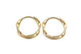 Circle Earring Round Circle Hoops- Solid Brass- 13mm- 1.5mm thick