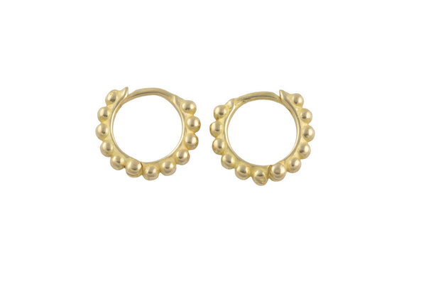 Circle Earring Round Circle Hoops- Solid Brass- 12mm- 2mm thick