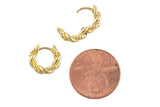 Circle Earring Round Circle Hoops- Solid Brass- 12mm- 2.5mm thick