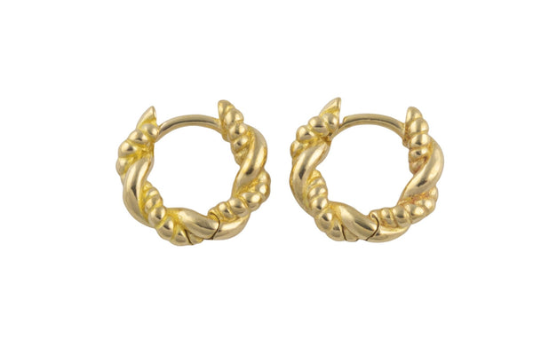 Circle Earring Round Circle Hoops- Solid Brass- 12mm- 2.5mm thick