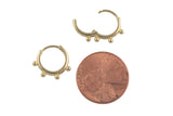 Circle Earring Round Circle Hoops- Solid Brass- 13mm- 2mm thick